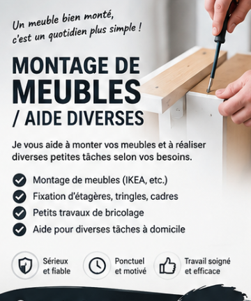 Montage de meubles et petits services à domicile