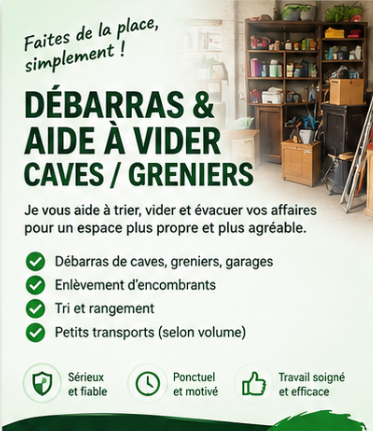 Débarras caves / greniers / garages